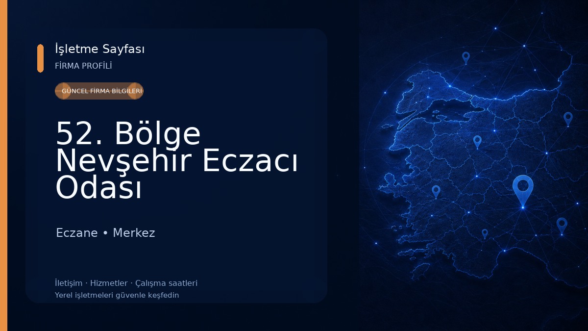 52. Bölge Nevşehir Eczacı Odası