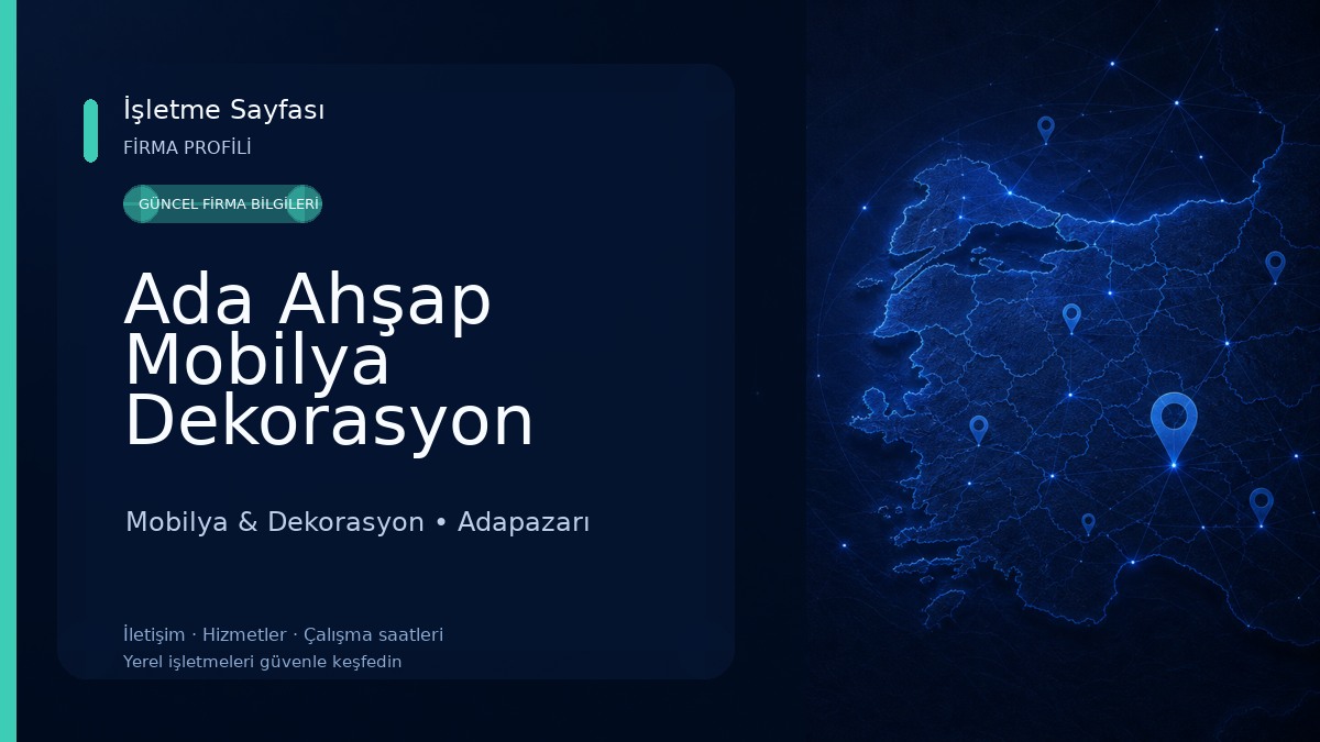 Ada Ahşap Mobilya Dekorasyon