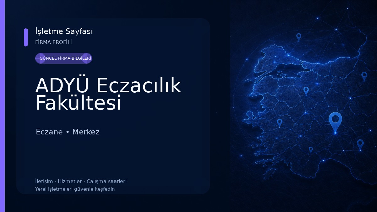 ADYÜ Eczacılık Fakültesi Eczane