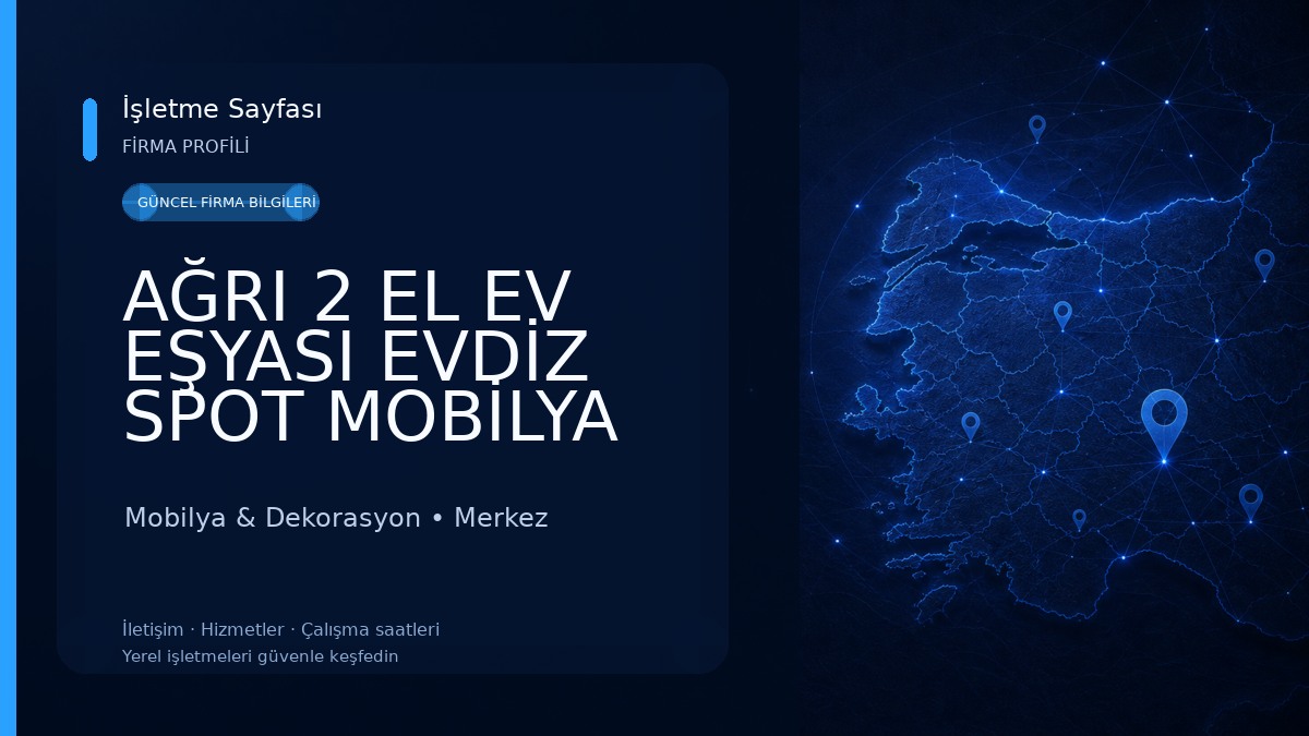 AĞRI 2 EL EV EŞYASI EVDİZ SPOT MOBİLYA Mobilya & Dekorasyon