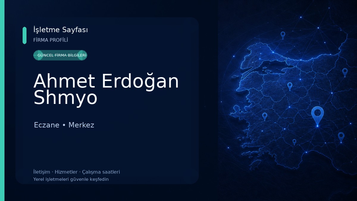 Ahmet Erdoğan Shmyo Eczane