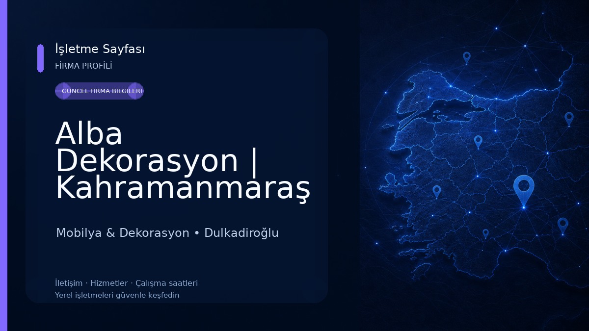 Alba Dekorasyon | Kahramanmaraş Mobilya İmalat Mobilya & Dekorasyon