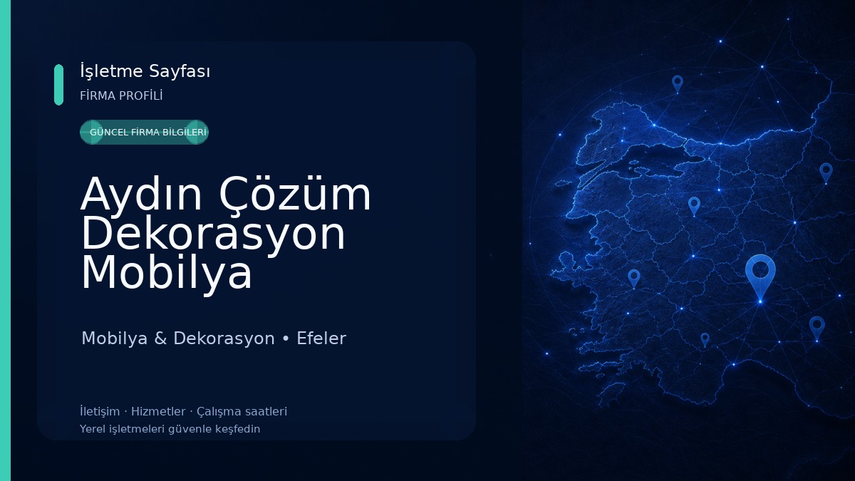 Aydın Çözüm Dekorasyon Mobilya
