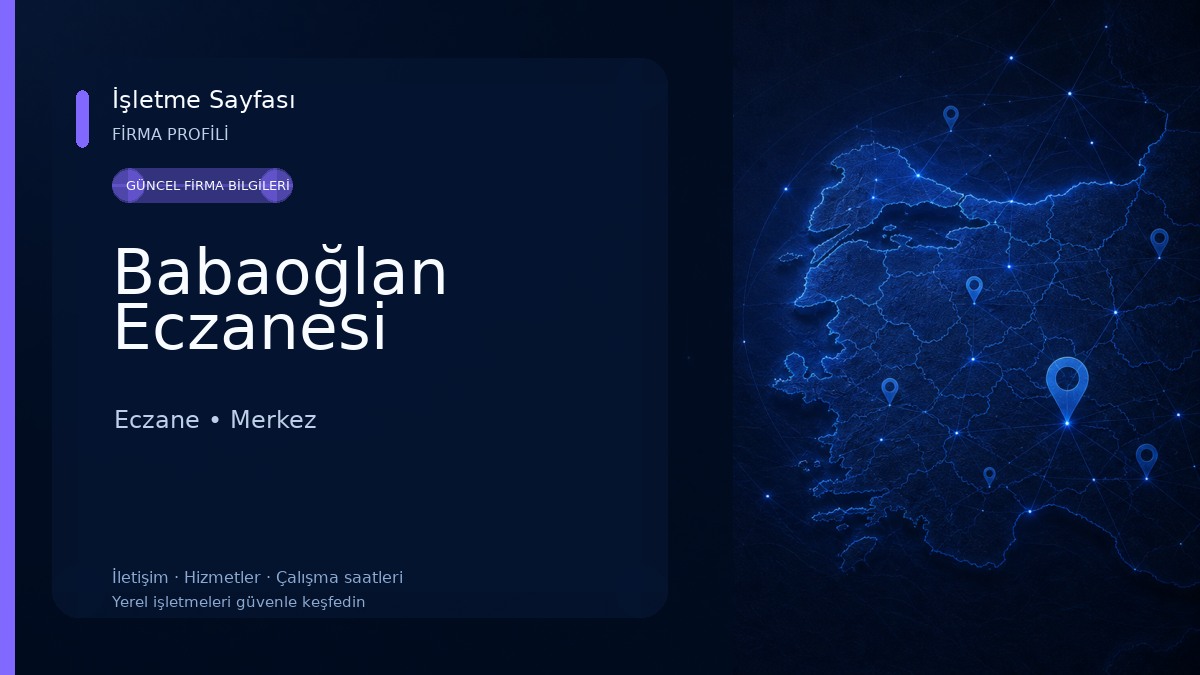 Babaoğlan Eczanesi Eczane