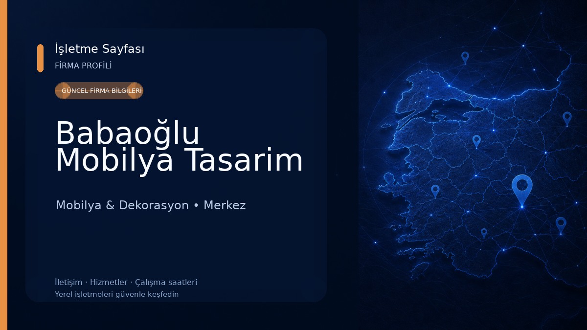 Babaoğlu Mobilya Tasarim Mobilya & Dekorasyon