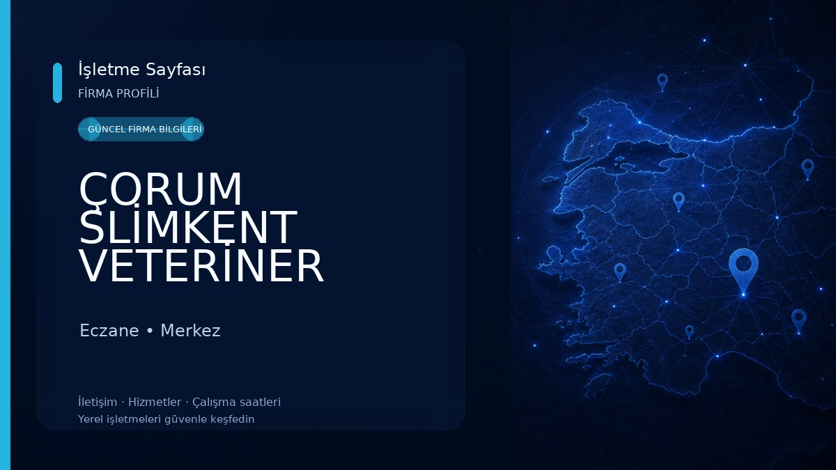 ÇORUM SLİMKENT VETERİNER KLİNİĞİ Eczane