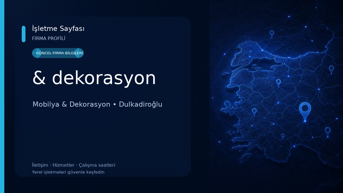 & dekorasyon Mobilya & Dekorasyon