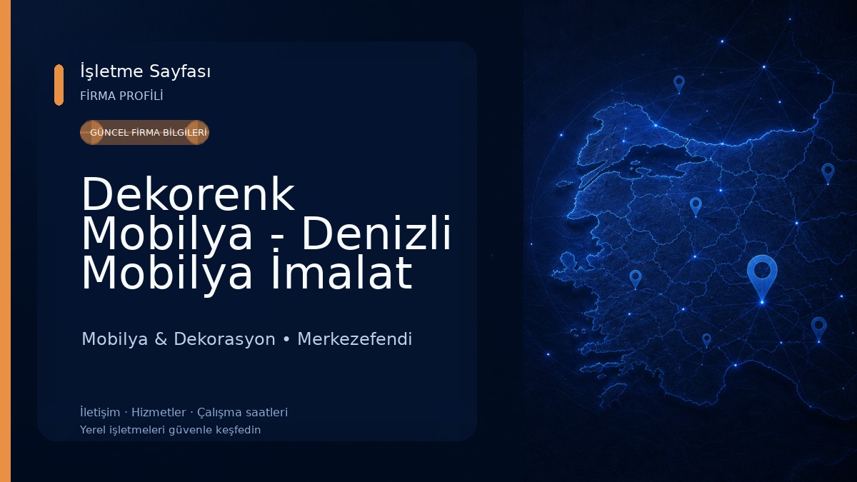 Dekorenk Mobilya - Denizli Mobilya İmalat