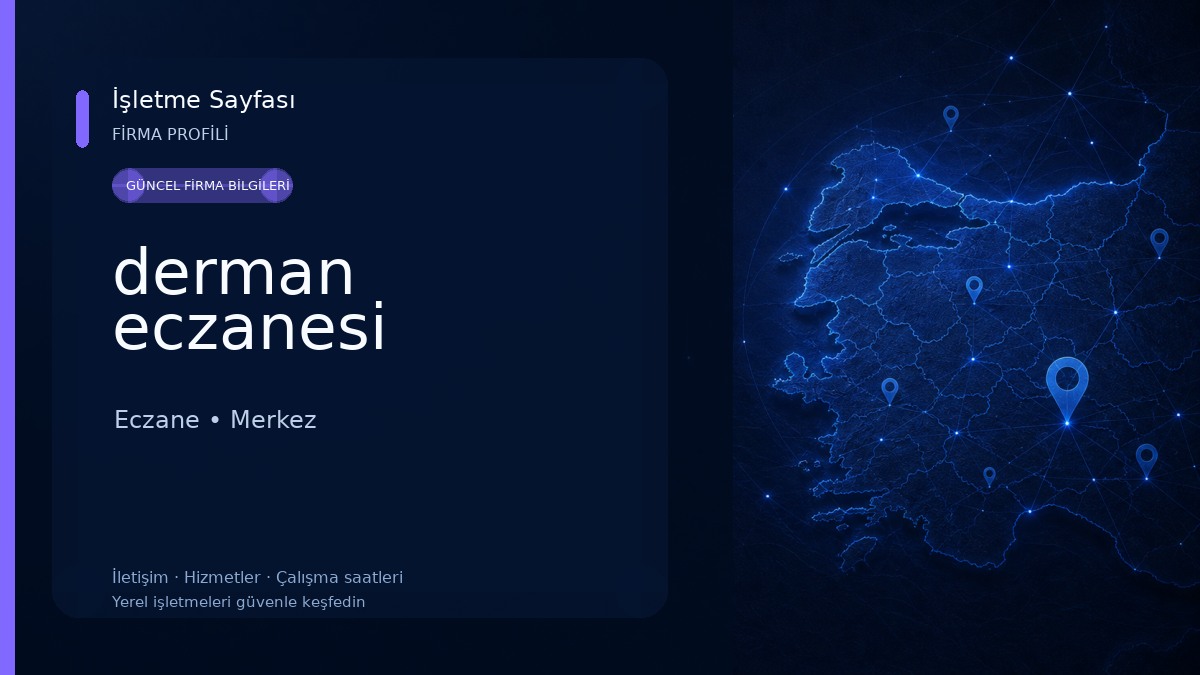 derman eczanesi Eczane