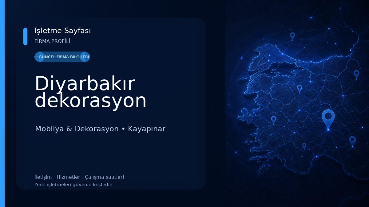 Diyarbakır dekorasyon Mobilya & Dekorasyon