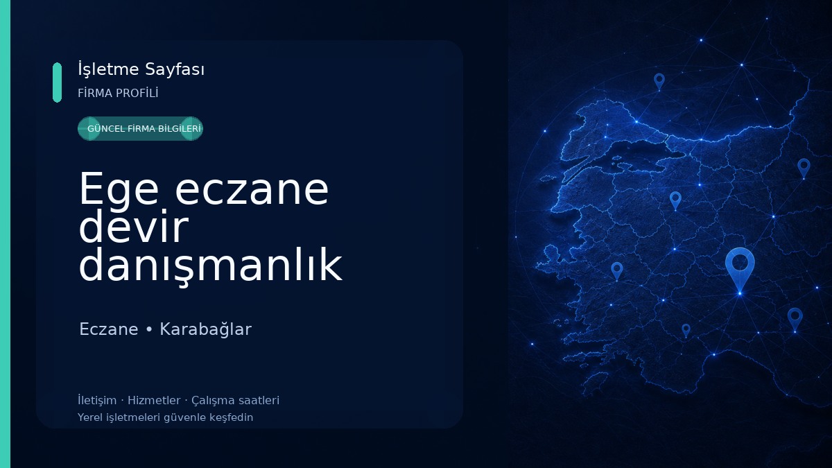 Ege eczane devir danışmanlık hizmetleri Eczane