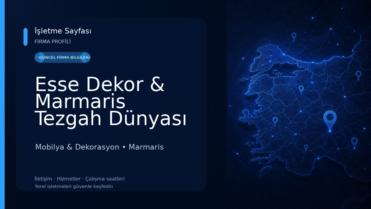 Esse Dekor & Marmaris Tezgah Dünyası 
