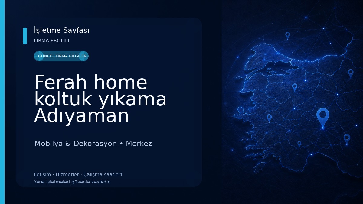 Ferah home koltuk yıkama Adıyaman Mobilya & Dekorasyon