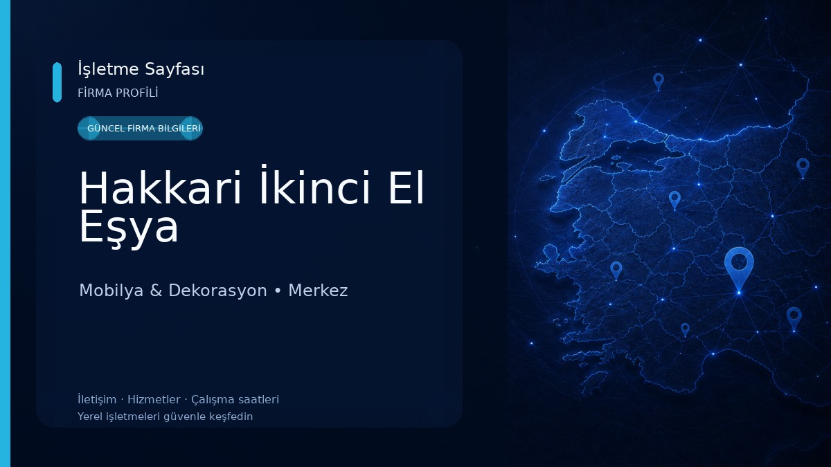 Hakkari İkinci El Eşya Mobilya & Dekorasyon