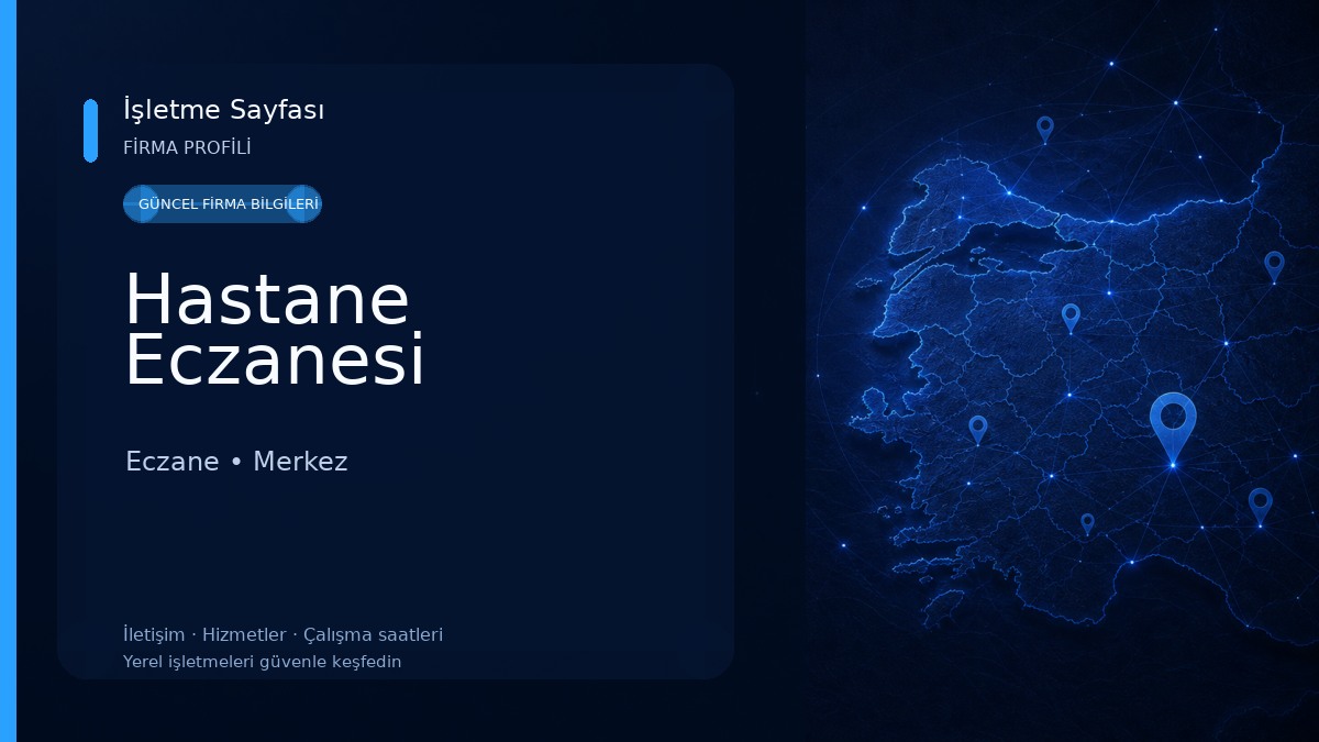 Hastane Eczanesi Eczane