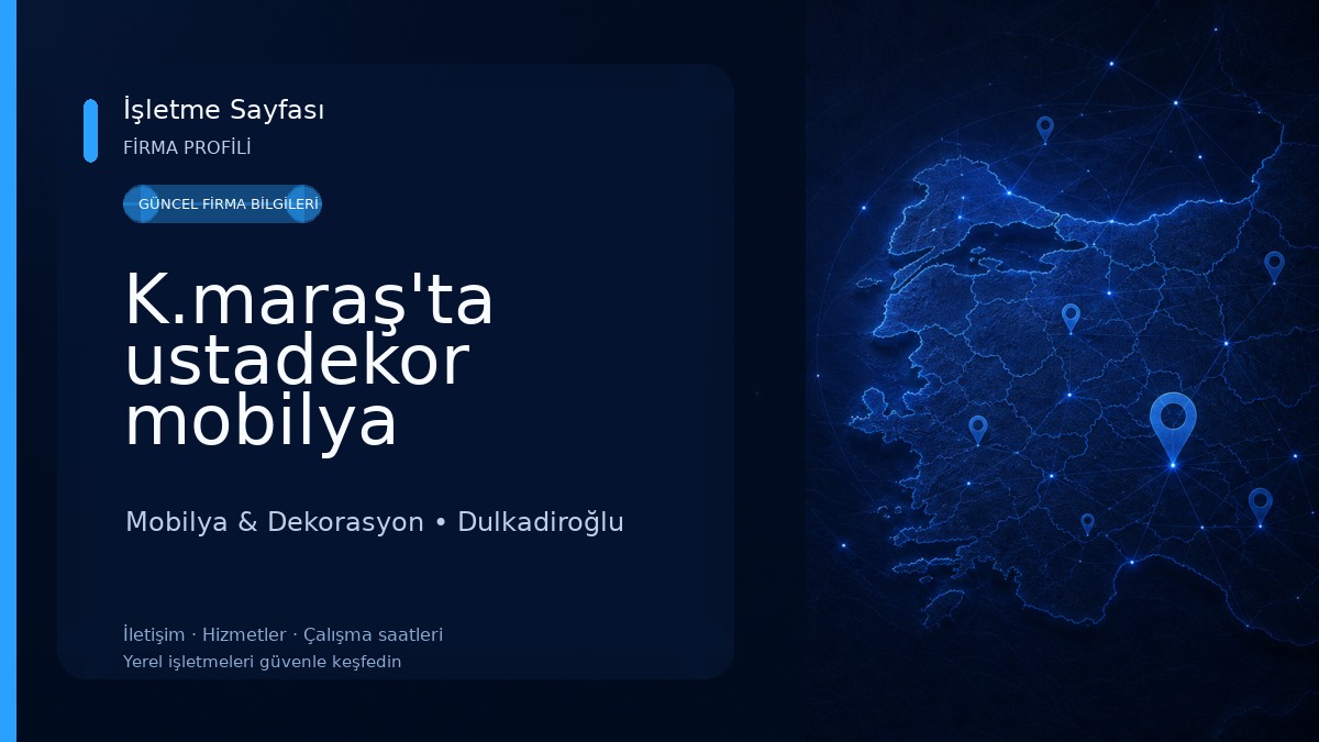 K.maraş'ta ustadekor mobilya Mobilya & Dekorasyon