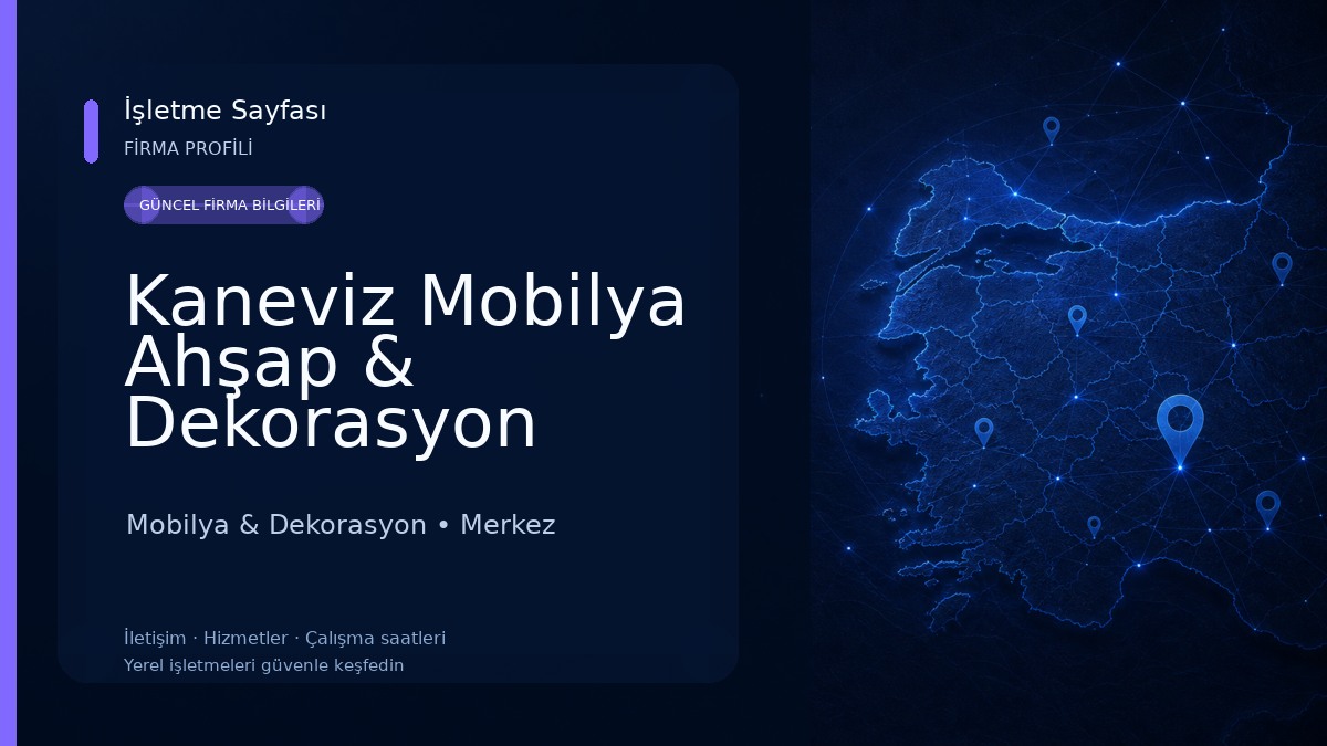 Kaneviz Mobilya Ahşap & Dekorasyon Mobilya & Dekorasyon