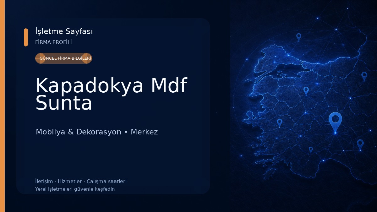 Kapadokya Mdf Sunta Mobilya & Dekorasyon