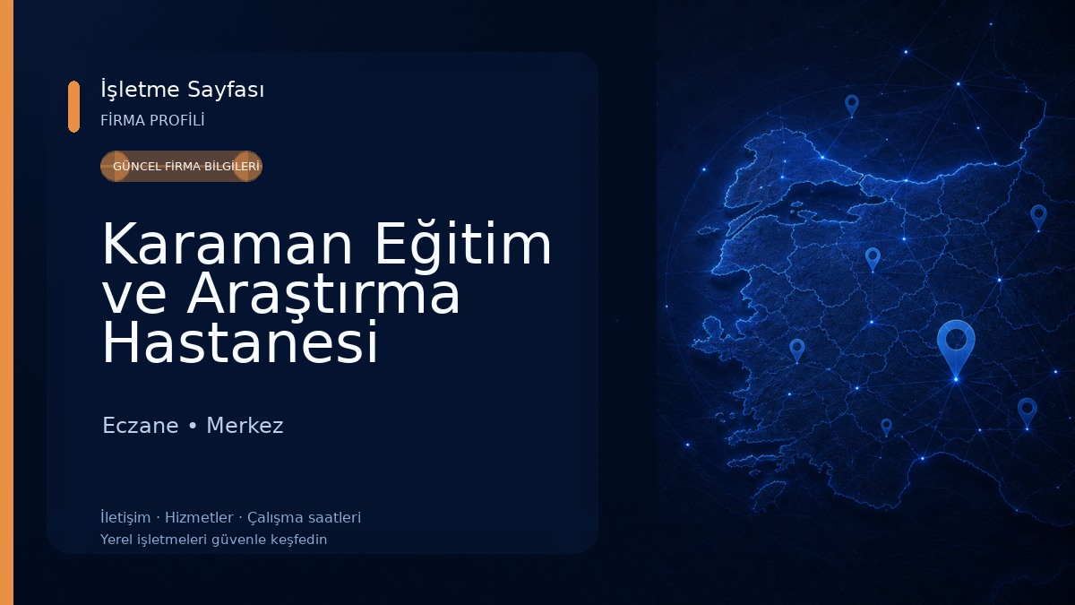 Karaman Eğitim ve Araştırma Hastanesi Eczane