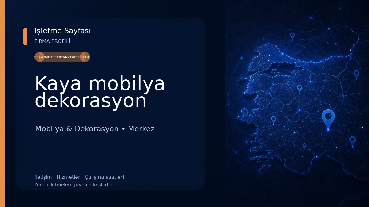 Kaya mobilya dekorasyon