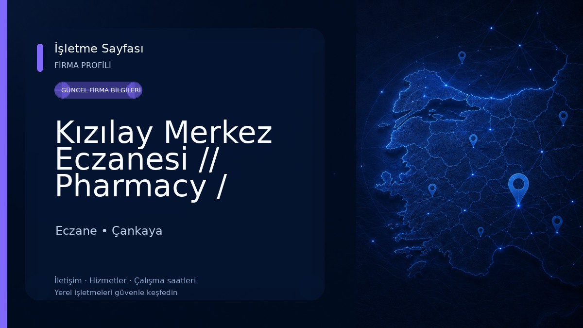 Kızılay Merkez Eczanesi // Pharmacy / Apotheke / аптека