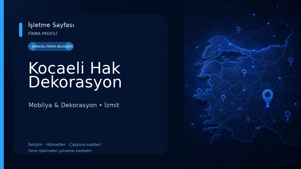 Kocaeli Hak Dekorasyon Mobilya & Dekorasyon