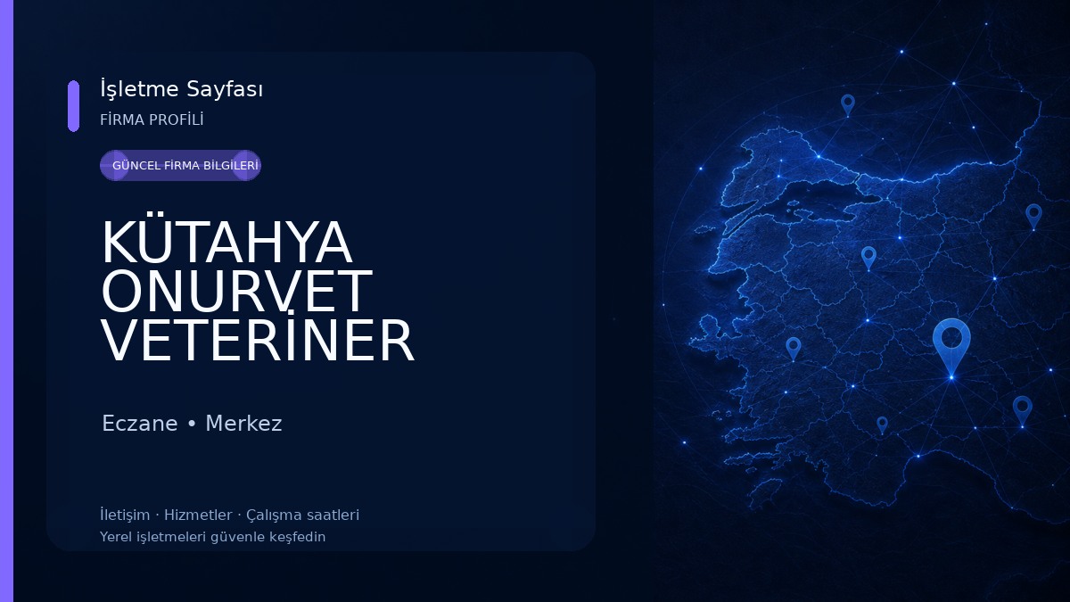 KÜTAHYA ONURVET VETERİNER KLİNİĞİ Eczane