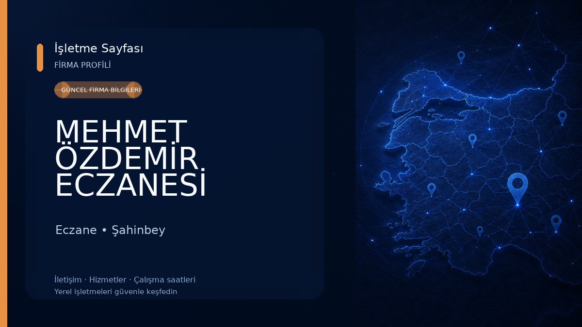 MEHMET ÖZDEMİR ECZANESİ Eczane