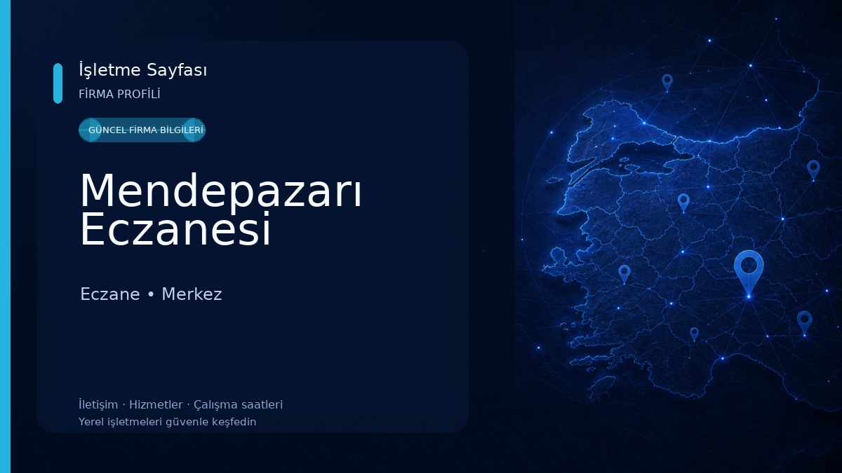 Mendepazarı Eczanesi Eczane