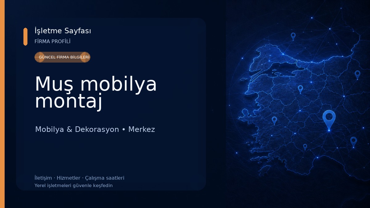 Muş mobilya montaj 