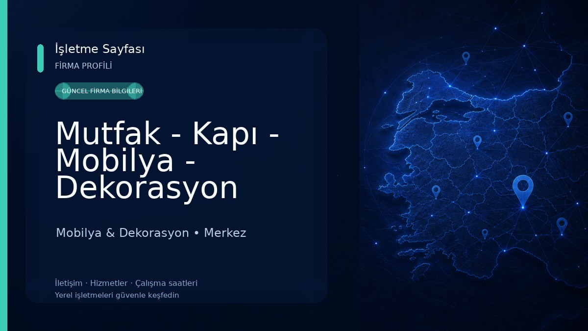 Mutfak - Kapı - Mobilya - Dekorasyon Mobilya & Dekorasyon