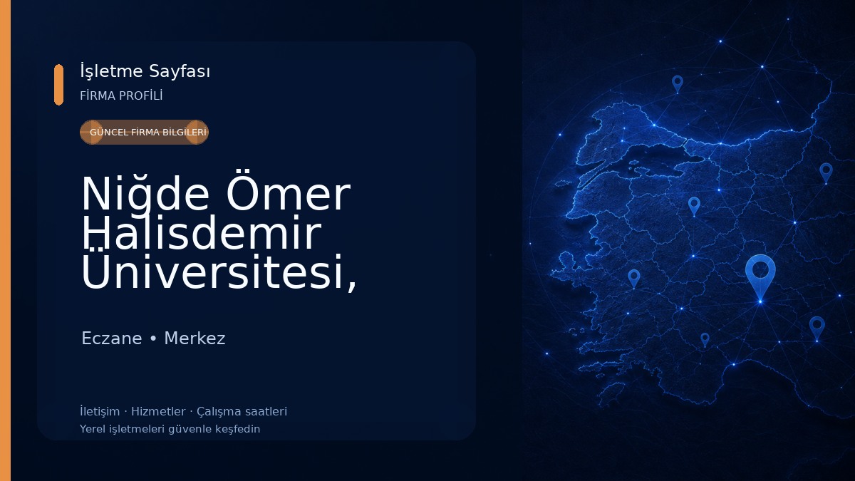 Niğde Ömer Halisdemir Üniversitesi, Niğde Sosyal Bilimler Meslek Yüksekokulu Eczane