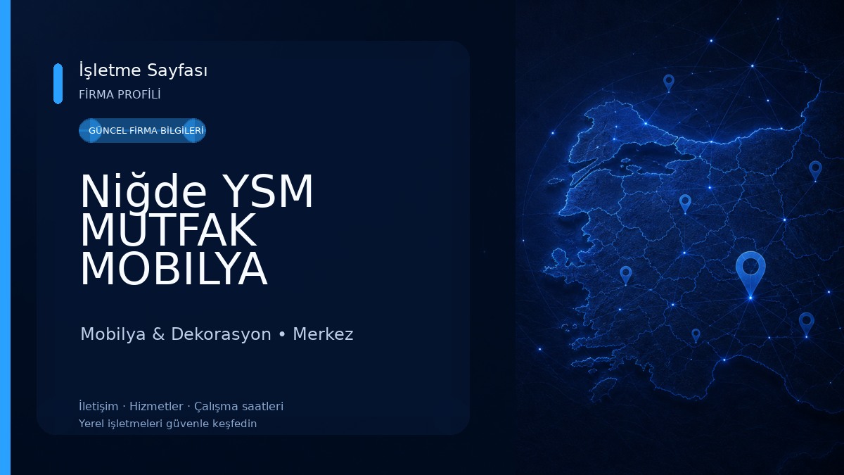 Niğde YSM MUTFAK MOBILYA DEKORASYON Mobilya & Dekorasyon