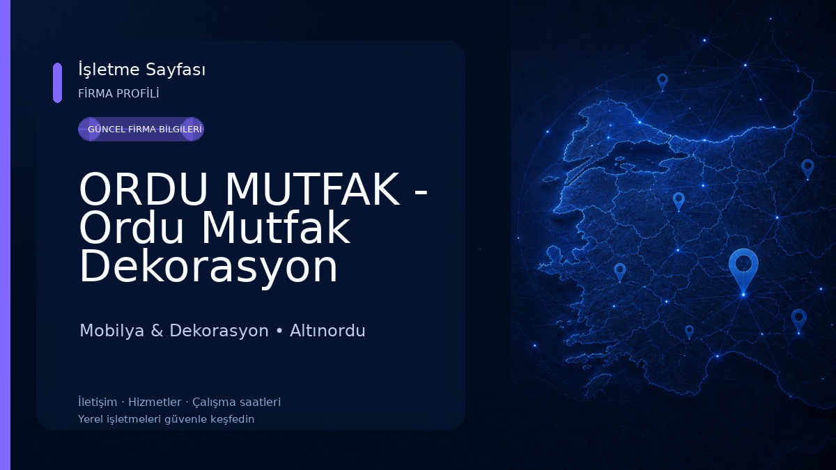 ORDU MUTFAK - Ordu Mutfak Dekorasyon Mobilya & Dekorasyon