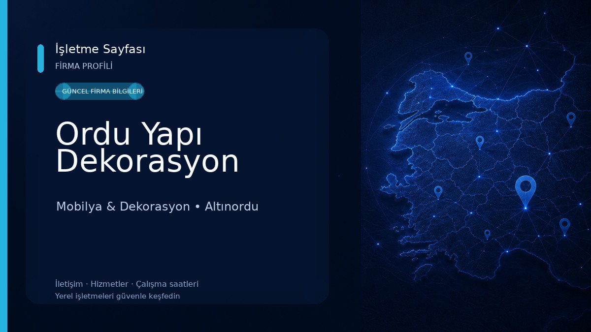 Ordu Yapı Dekorasyon Mobilya & Dekorasyon