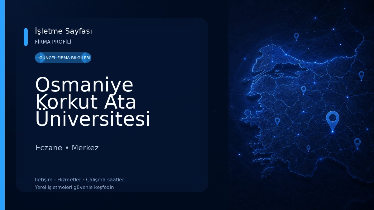 Osmaniye Korkut Ata Üniversitesi Eczane