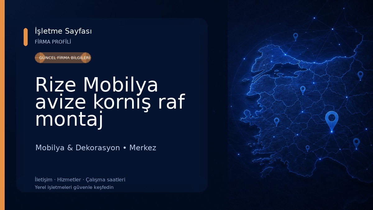 Rize Mobilya avize korniş raf montaj 