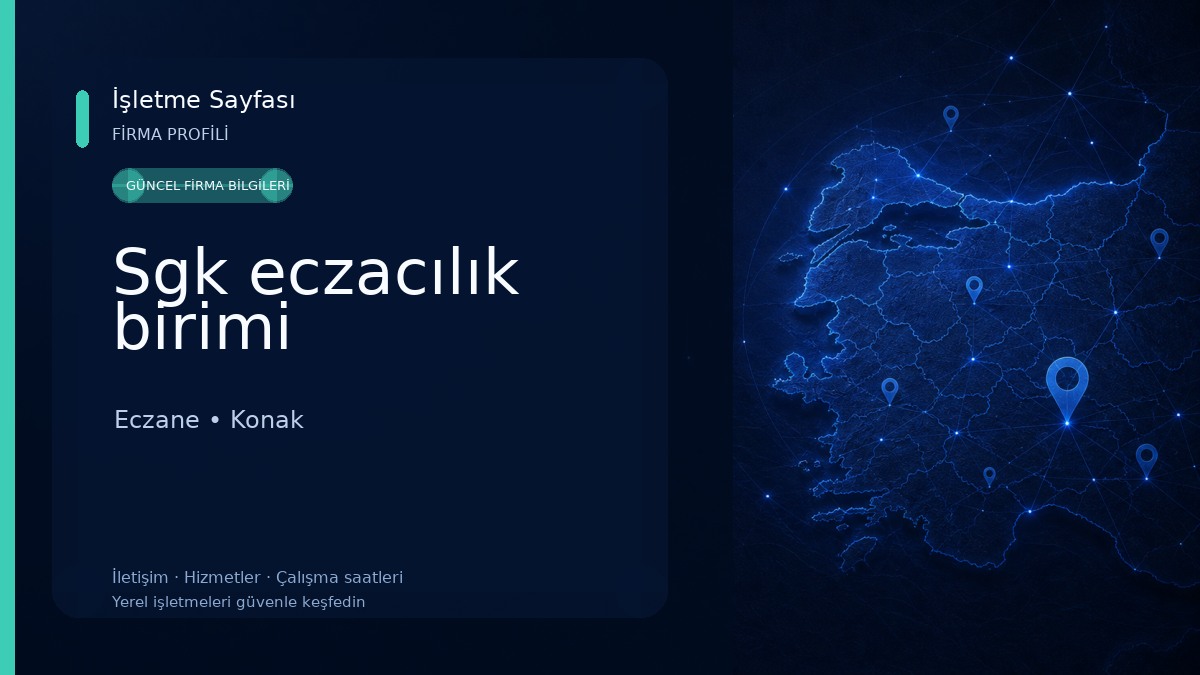 Sgk eczacılık birimi Eczane