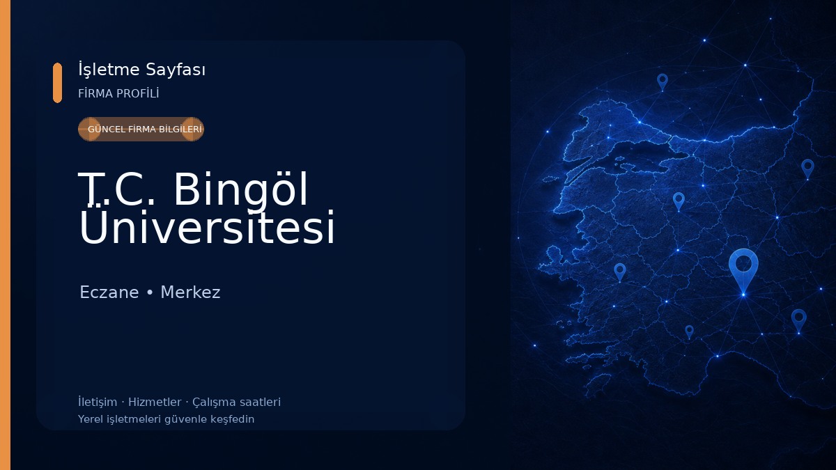 T.C. Bingöl Üniversitesi Eczane