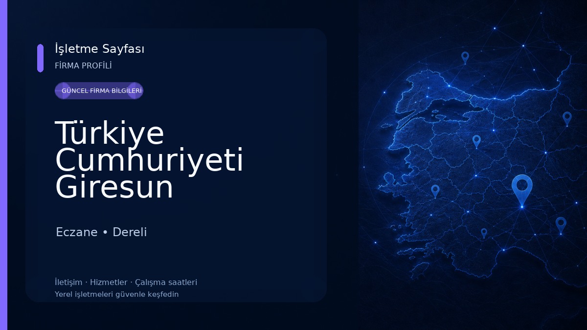 Türkiye Cumhuriyeti Giresun Üniversitesi Dereli Meslek Yüksekokulu Eczane