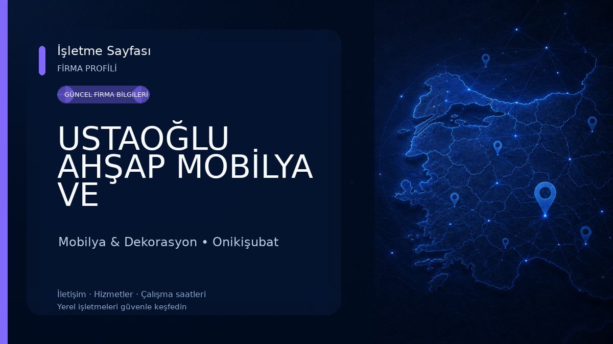 USTAOĞLU AHŞAP MOBİLYA VE DEKORASYON Mobilya & Dekorasyon